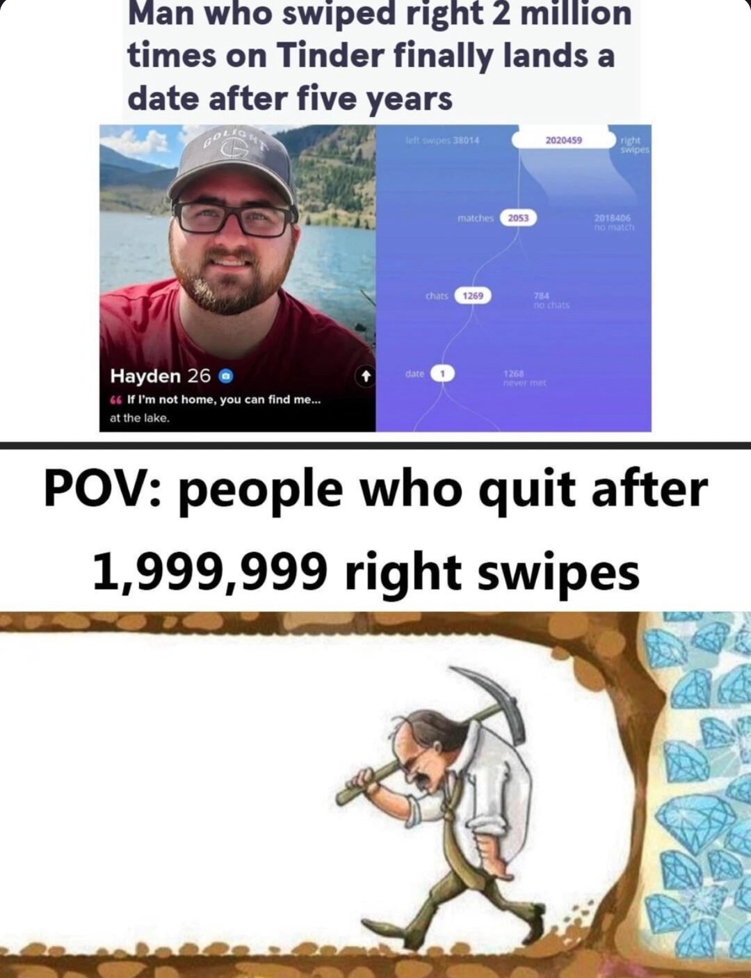 he swiped - meme