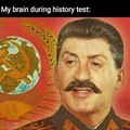 Mi cerebro durante el examen de historia