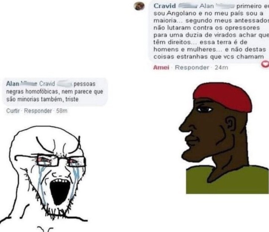 Militante  vs angolano - meme