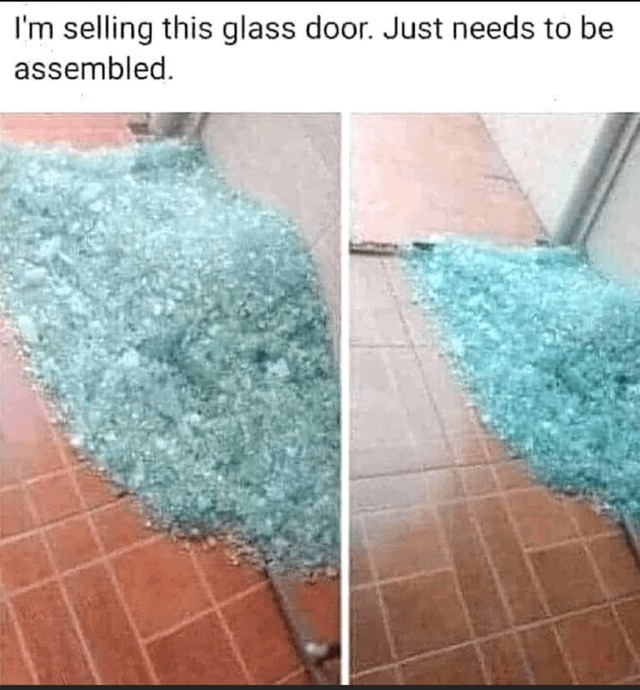 DIY: Glass door - meme