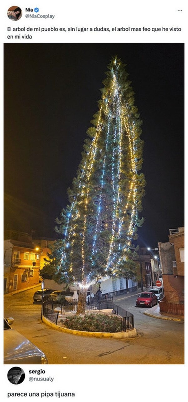 El arbol de navidad más feo del año - meme