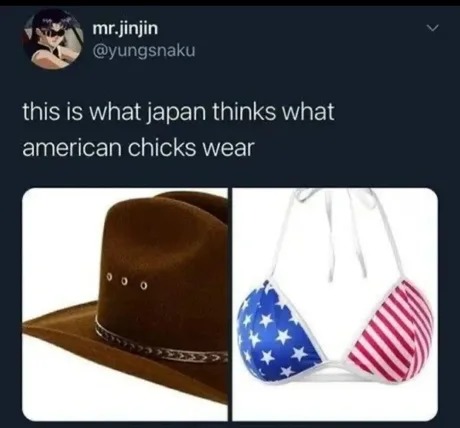 What Japan thinks american chicks wear - meme