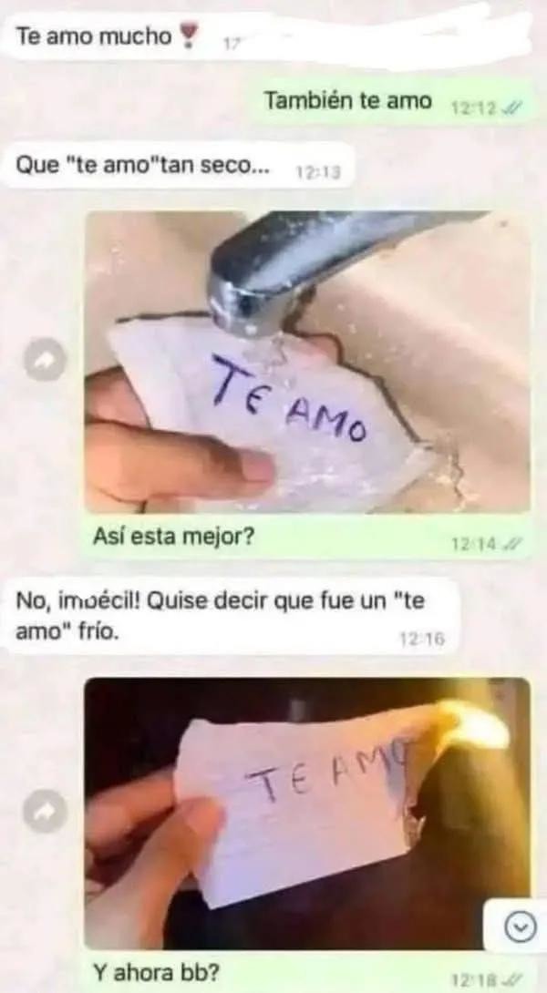 Te amo  - meme