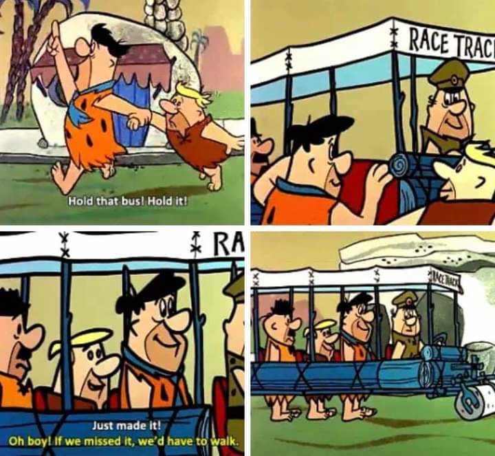 Flintstones car - meme