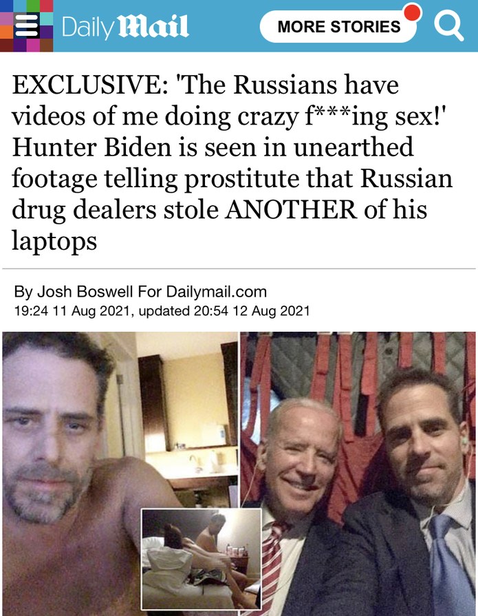 HOW DID THIS GET MEMORY HOLED? HUNTER IS **ON TAPE** SAYING RUSSIANS ARE BLACKMAILING HIM - meme