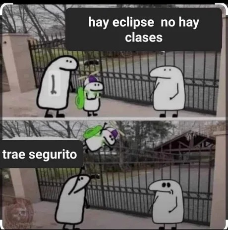 Hay eclipse no hay clases - meme