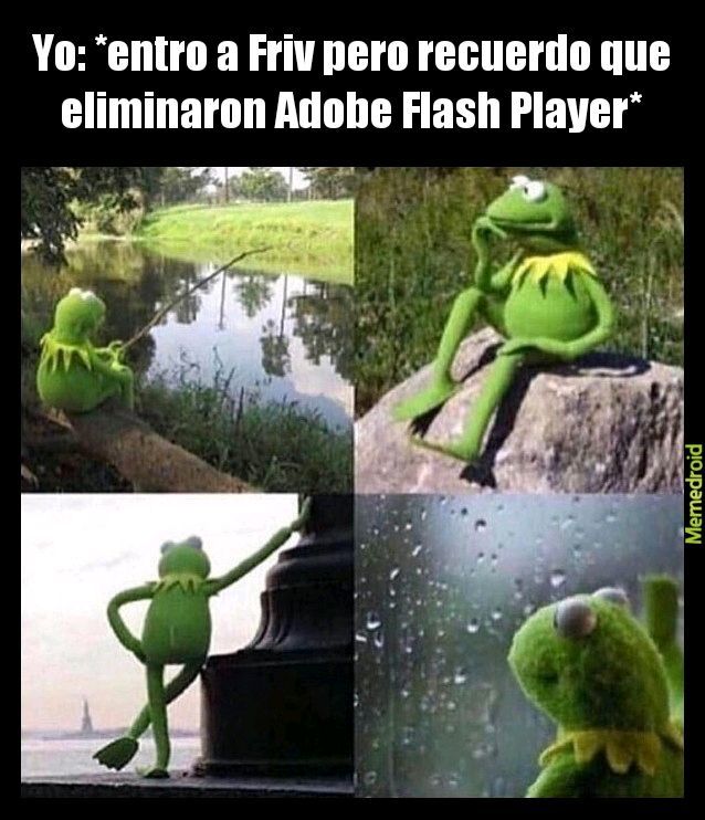 Eliminar Adobe Flash Player fue el ultimo golpe del 2020 - meme