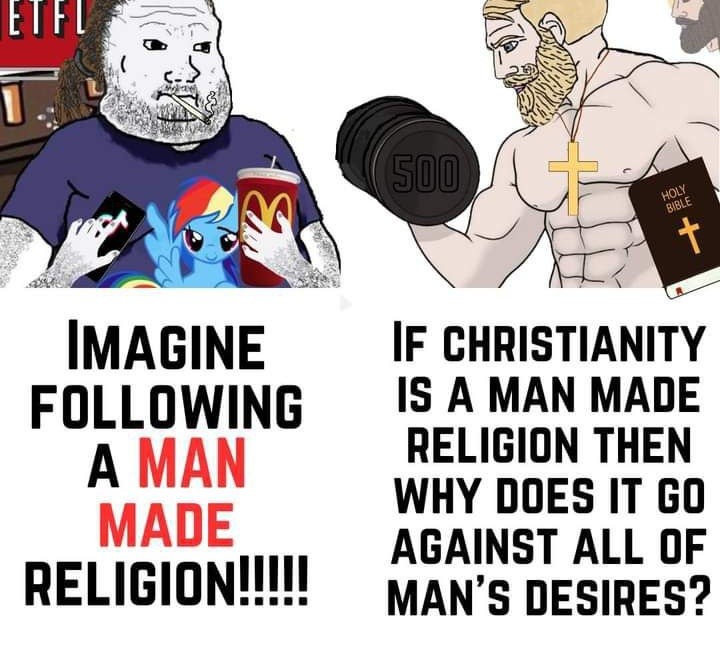 Christianity is life on Hard mode - meme