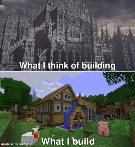 Minecraft building - meme