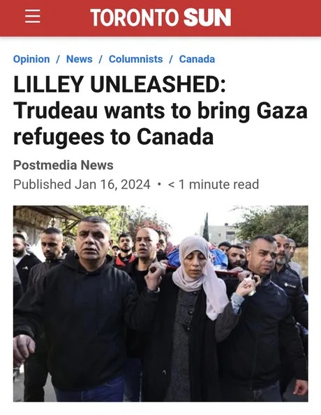 Trudeau wants to bring Gaza refugees to Canada - meme