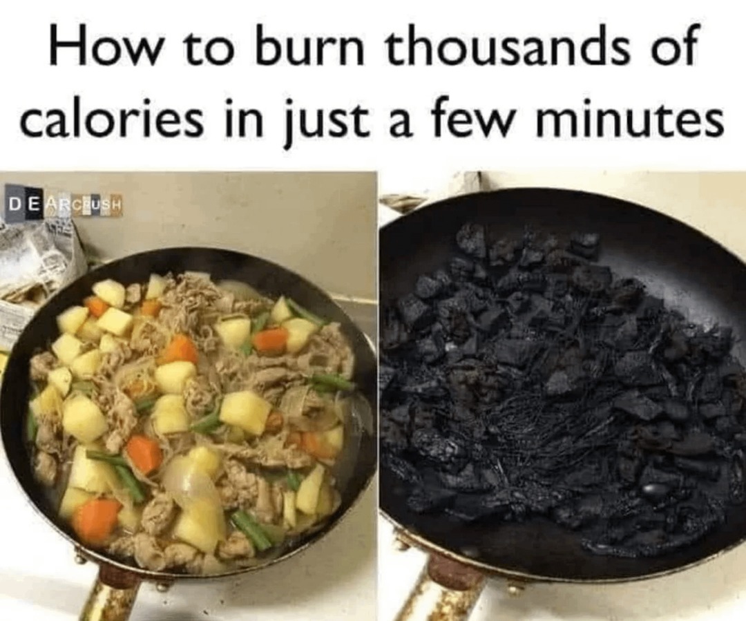 How to burn thousands of calories in minutes: Simply watch me panic about my fitness. - meme