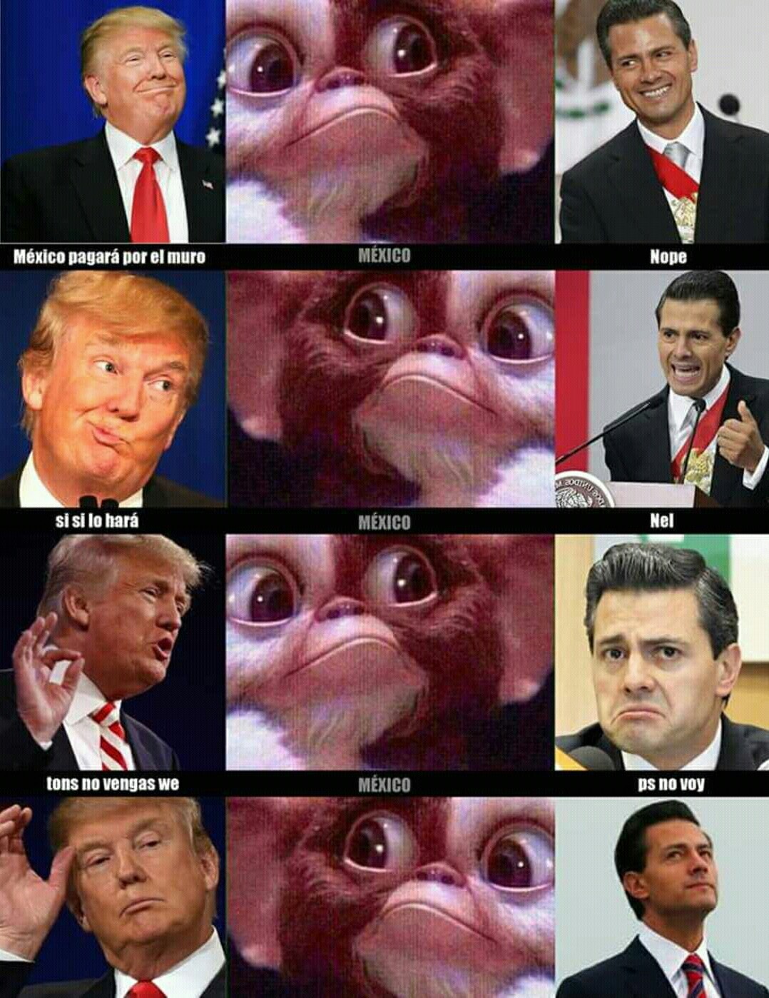 Mientras tanto Pena Nieto vs Trumpoop - meme