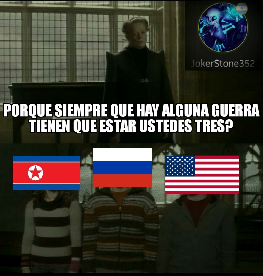 Corea del sur, Rusia y Estados Unidos - meme