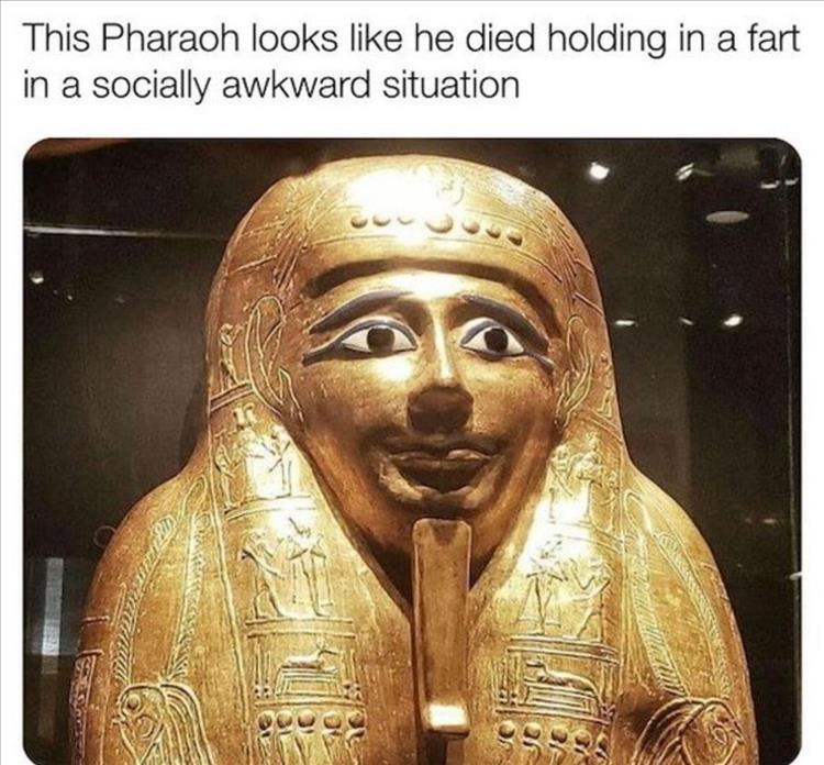 Pharting pharaoh. - meme