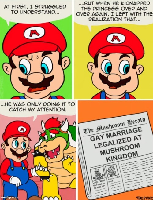 Ayo guys I found a alternative ending to Mario! - meme