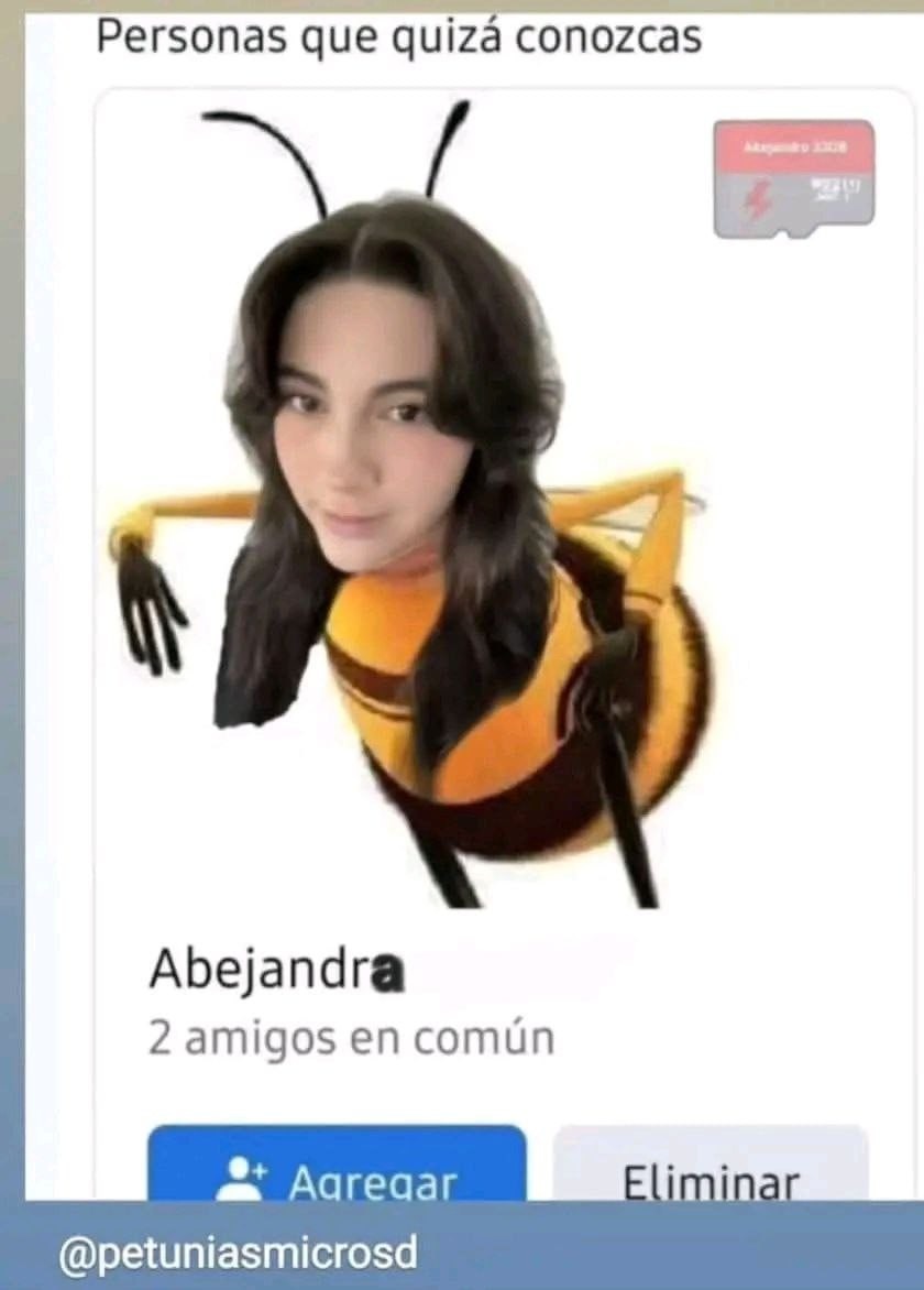 facebook recomendándome gente random como si nos conociéramos del kinder - meme