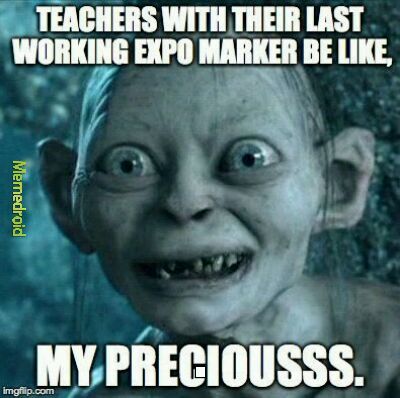 Teachers with expo - meme