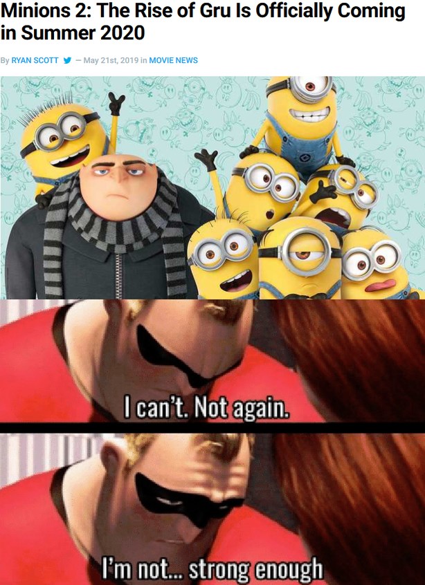 the rise of gru was already being delayed in 2020 - meme