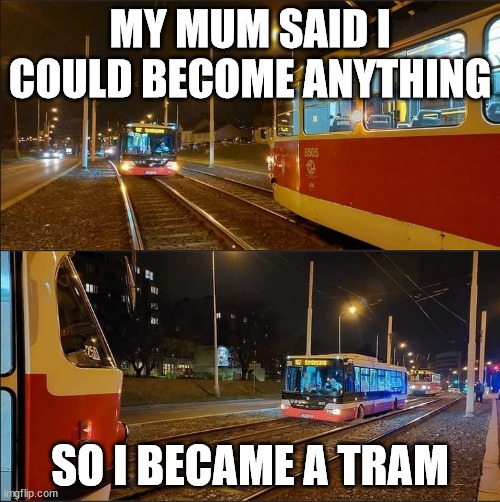 Bus tram - meme
