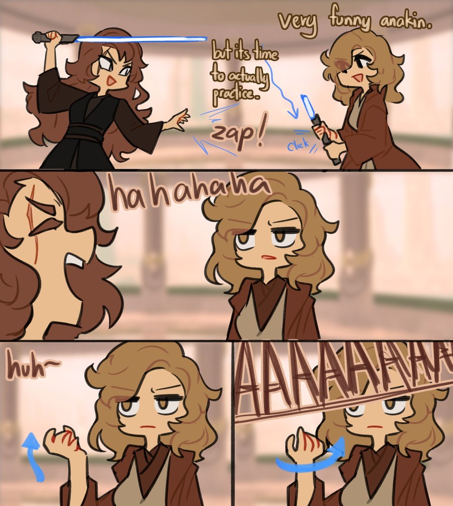 skywalker had his balls rotated - meme