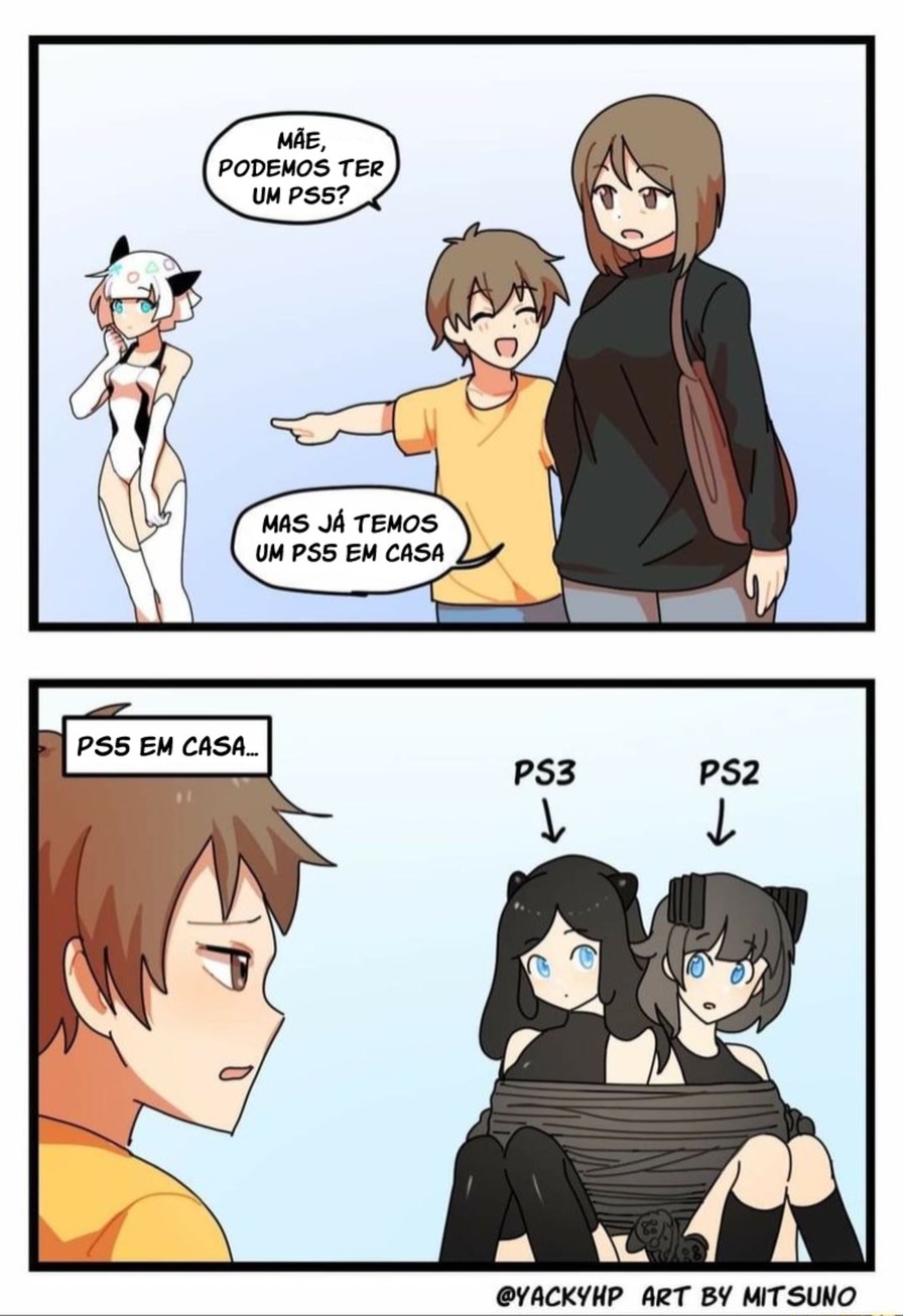 Só falta zuar que para o ps5 pro terá que treiná-la em casa - meme