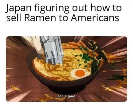 Japan marketing ramen like it's a superhero origin story - meme