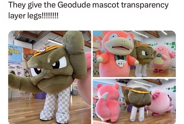 Give Geodude legs already - meme