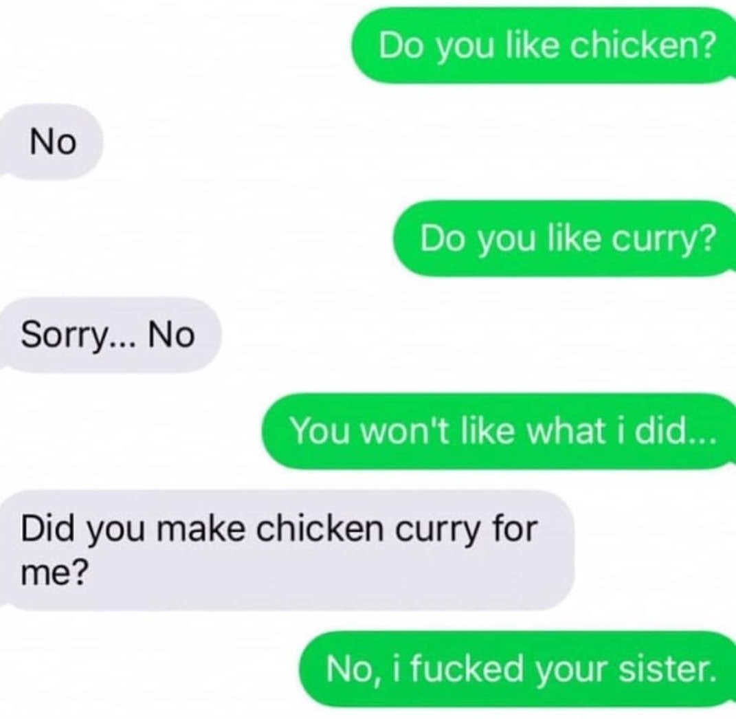 Chicken curry - meme