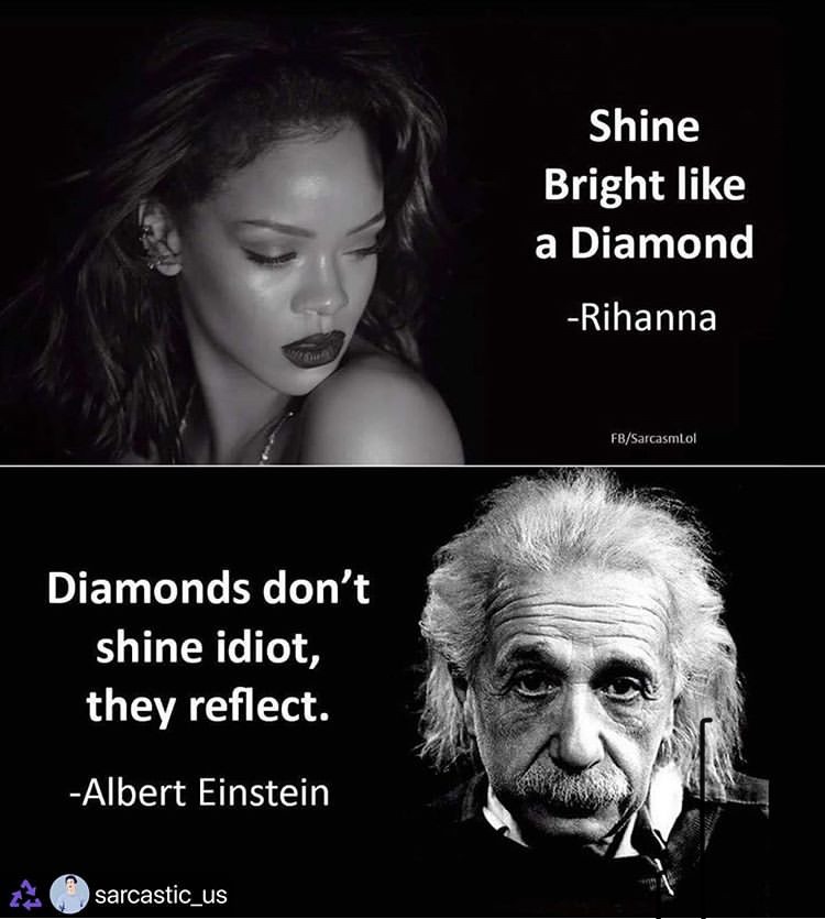 Diamonds' brightness - meme