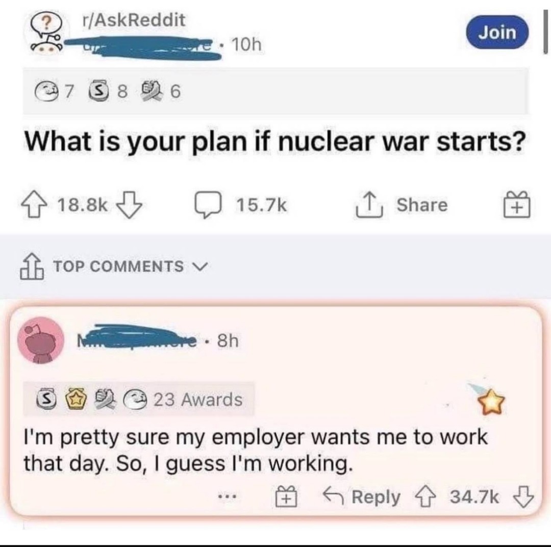 funny nuclear war hypothesis