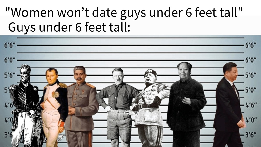 Guys under 6 feet watching dating standards like it’s a sport - meme