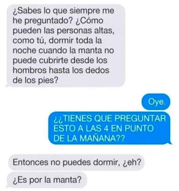 La crisis de los altos: manta corta a las 4 a.m. - meme