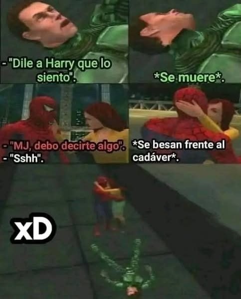 El drama nivel Spider-Man con el compa ya tieso al lado - meme