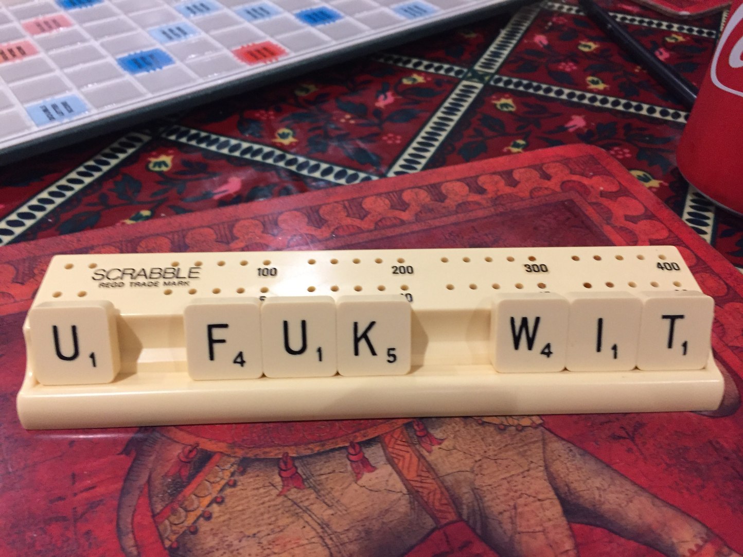 When you displease the Scrabble gods. - meme