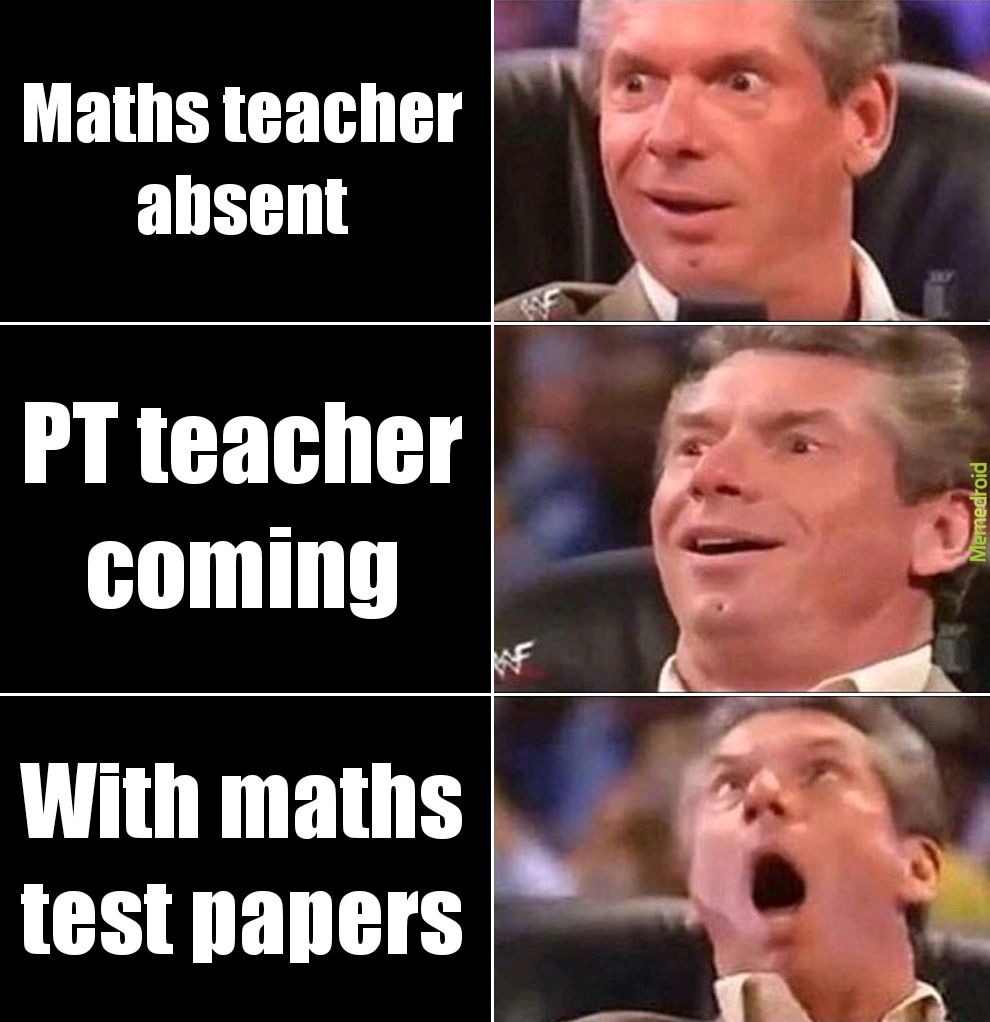 In a maths test - meme