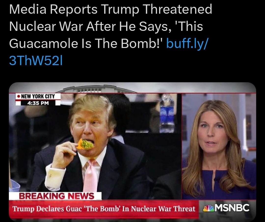 Trump loves guacamole - meme