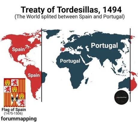 Spanish and Portuguese history - meme