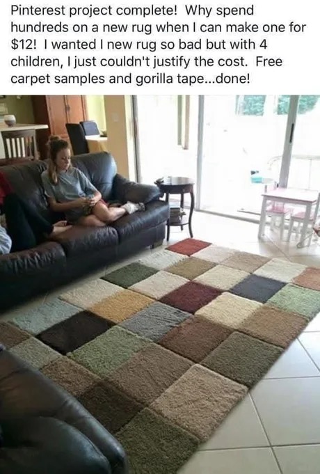 how to make a carpet with carpet samples - meme