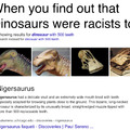 Racist dinosaur