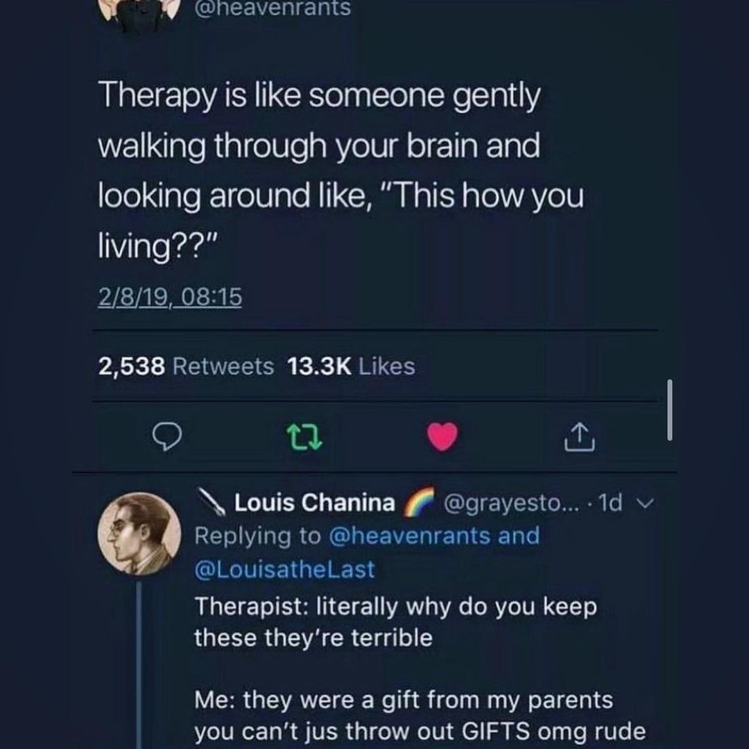 “they are gifts from my parents” - meme