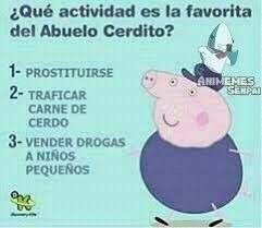Un grande el abuelo cerdito - meme