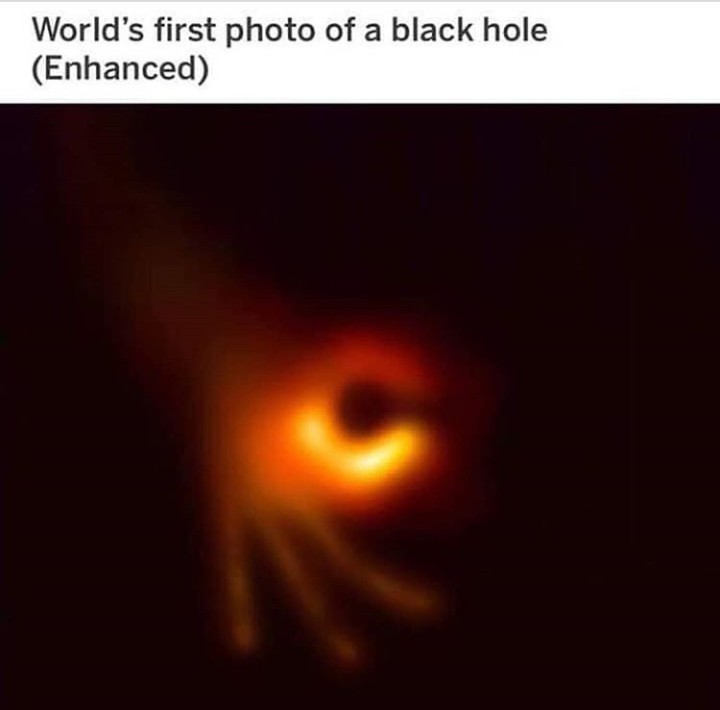 First pic of the milky way black hole - meme