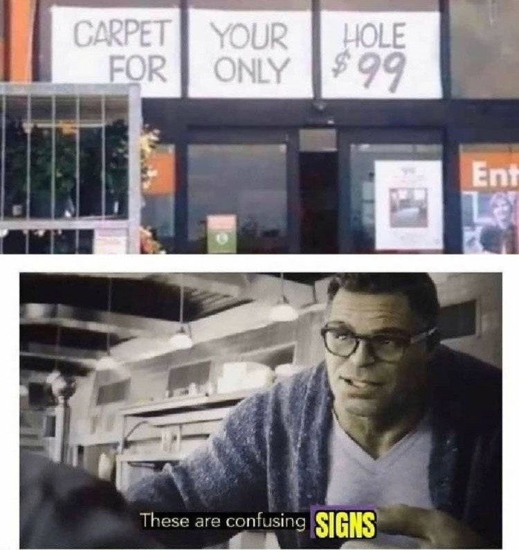 carpet your hole - meme