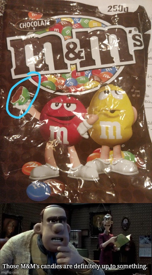 Peanut butter M&Ms or nothing - meme