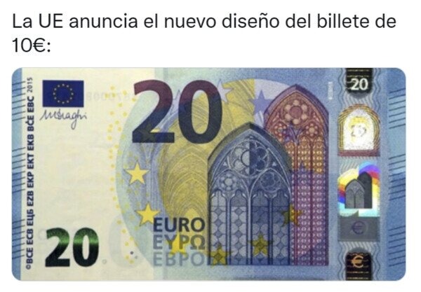 nuevo billete de 10€ - meme