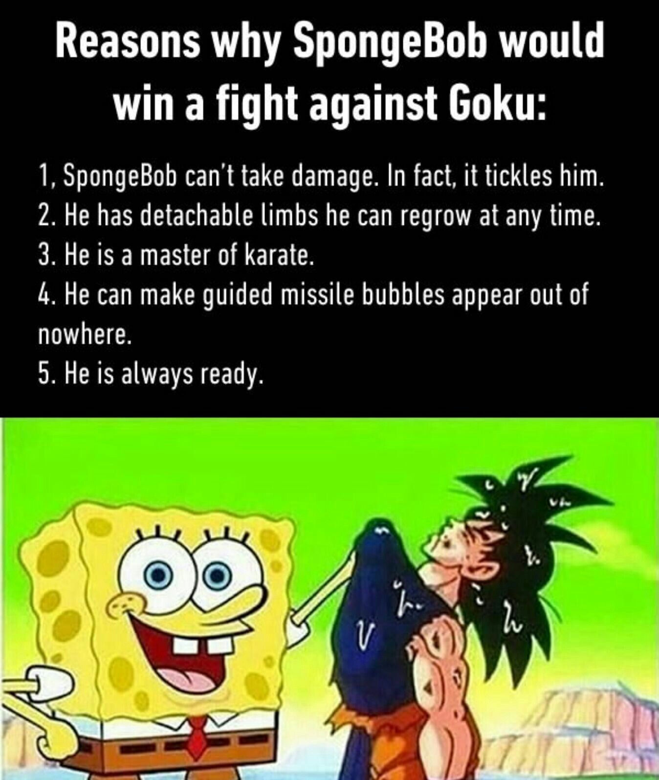 SpongeBob vs Goku - meme
