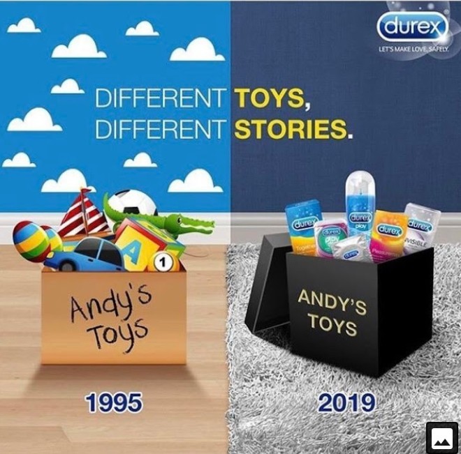 Os brinquedos do Andy se tornaram mais interessantes - meme