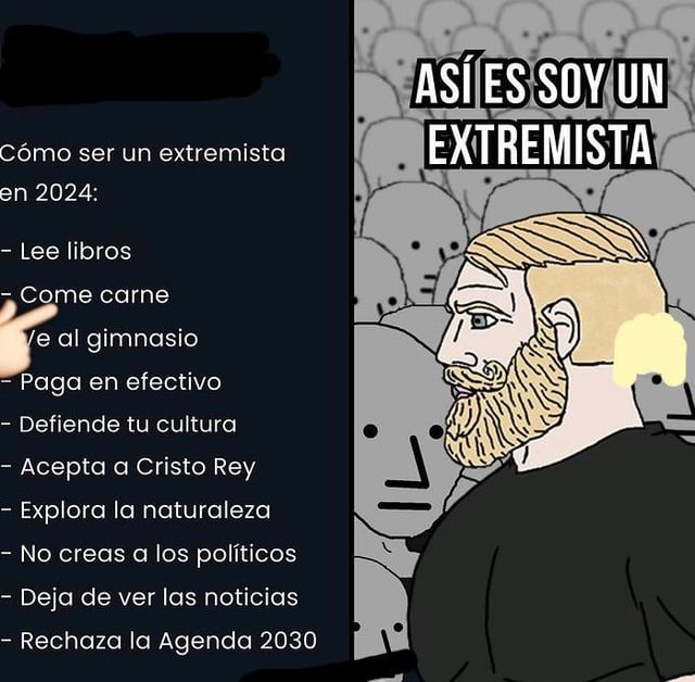 Como ser extremista en 2024 - meme