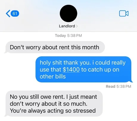 Don't worry about rent - meme