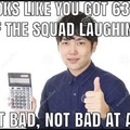 This meme has 0 precent of the squad laughing